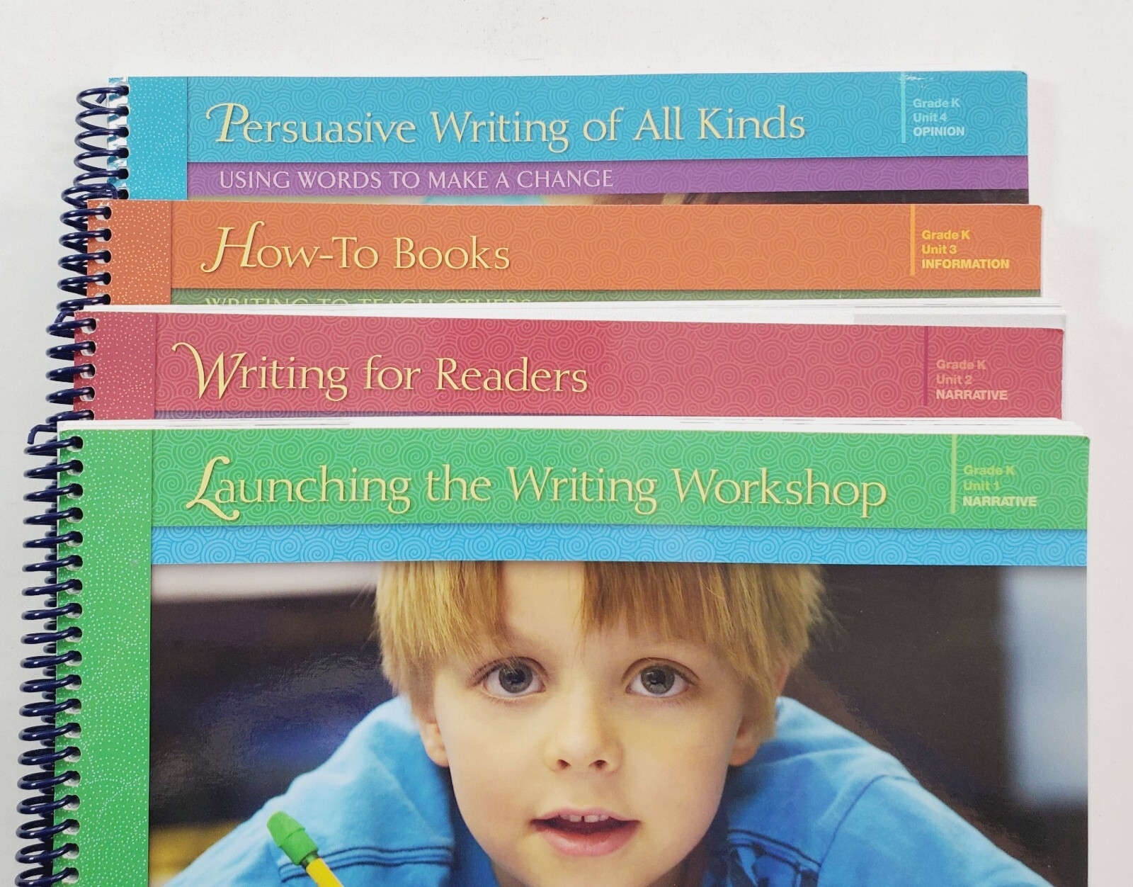 Set of 4 Grade K Units of Study in Opinion, Info, Narrative Writing Units 1-4