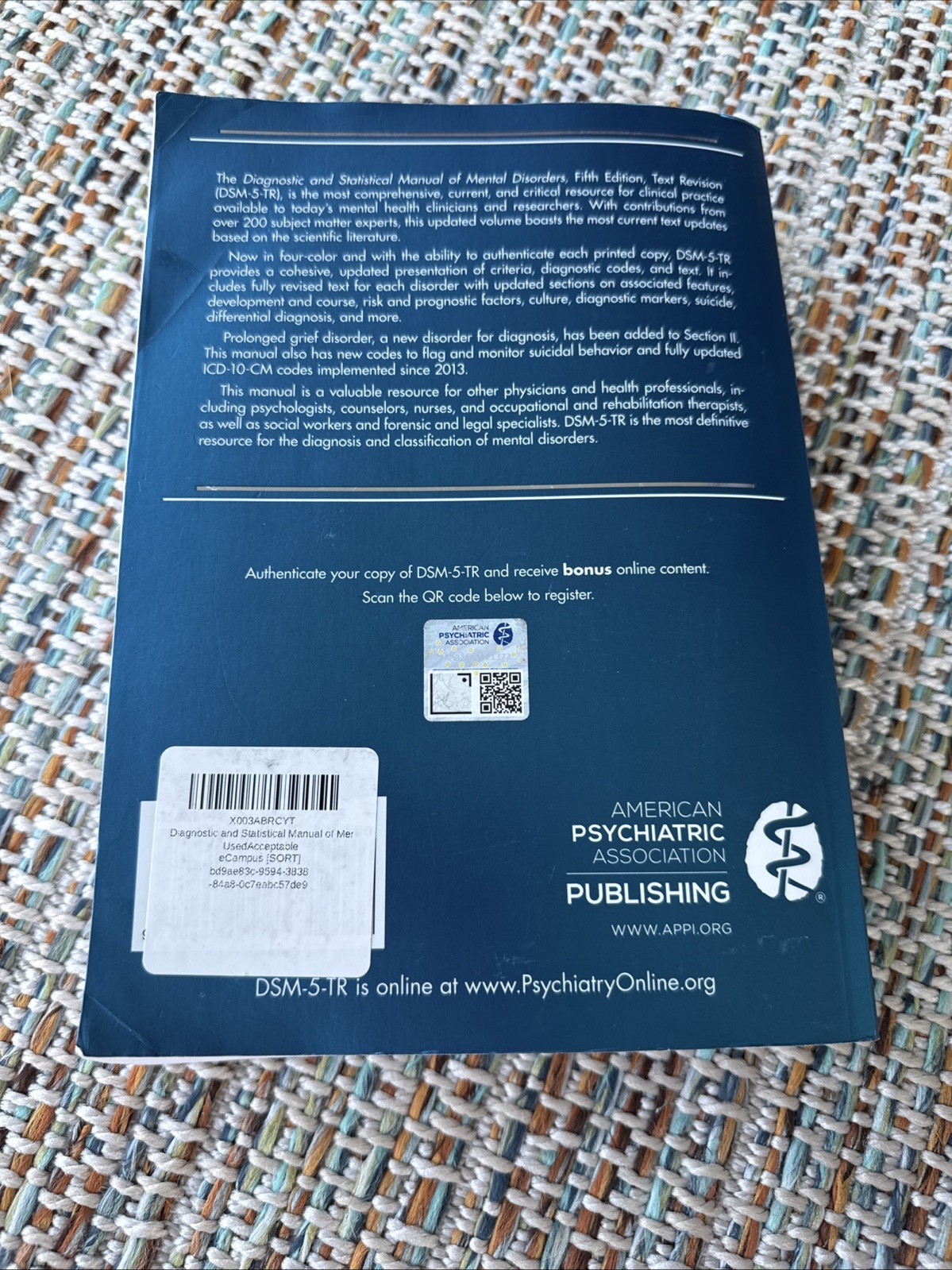 DSM-5-TR Diagnostic and Statistical Manual of Mental Disorders (5th Edition)New