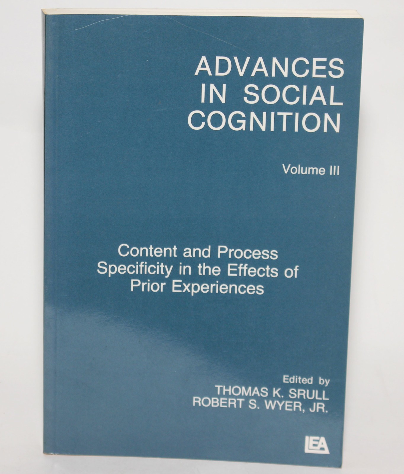 ADVANCES IN SOCIAL COGNITION VOLS I-IV 4 book set by R.S Wyer Jr. & T K Srull