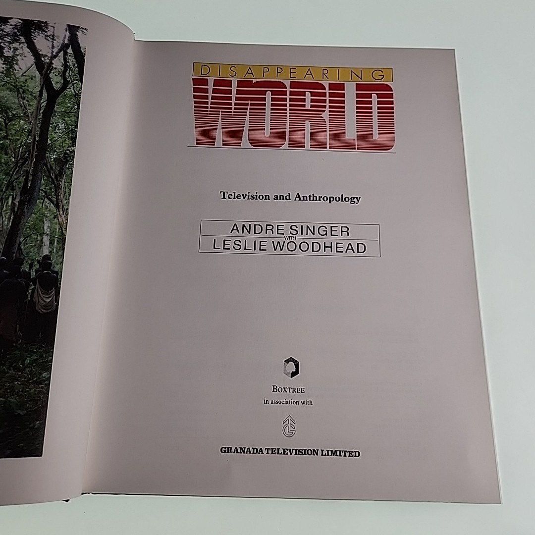 Disappearing World Andre Singer 1988 Hardback Book